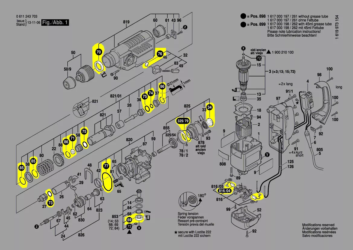 Kit entretien réf. 1 617 000 197 Bosch